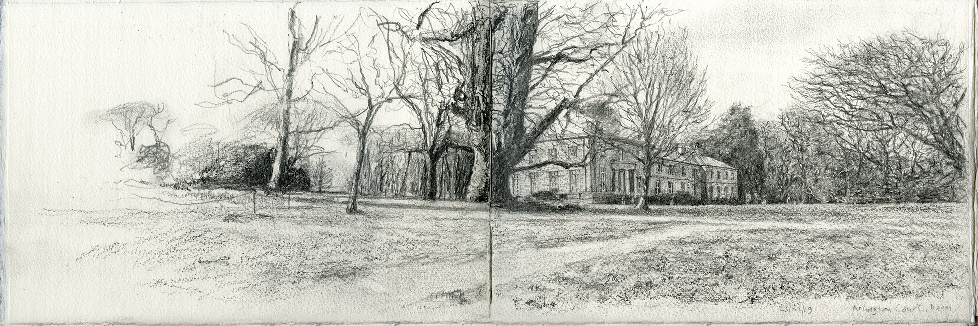 Arlington Court by Peter Jarvis, architectural illustrator